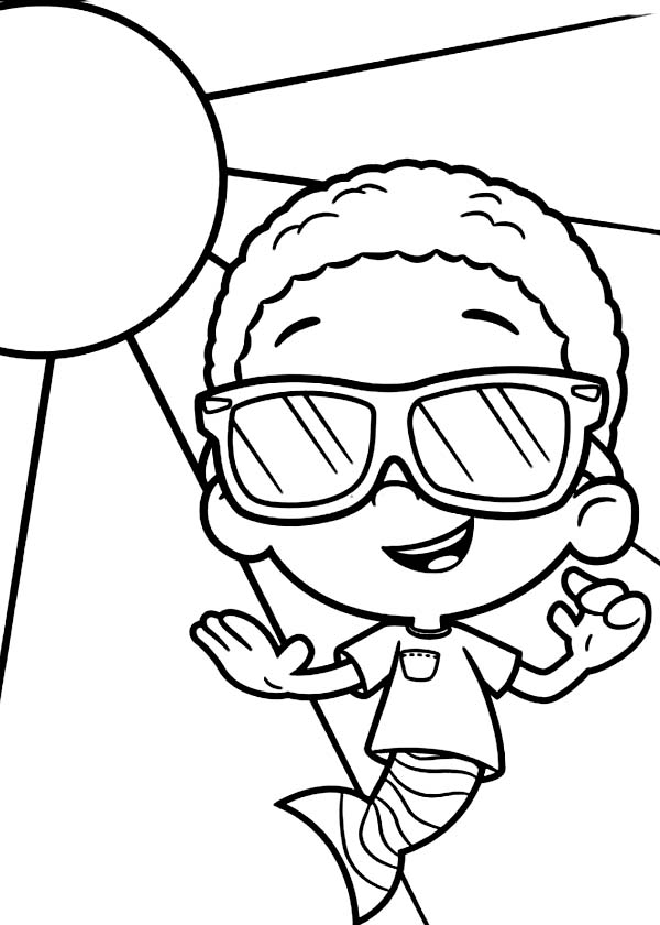 600x840 Goby Wear Cool Sunglasses In Bubble Guppies Coloring Page