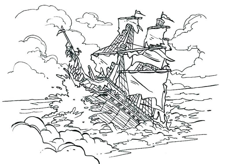 800x570 Pirate Ship Coloring Coloring Pages For Kids My Very Own House