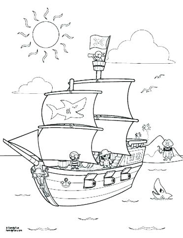 372x482 Pirate Ship Coloring Page Pirate Coloring Book Pirate Ship