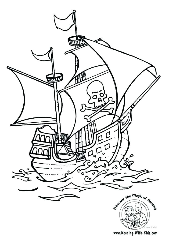 723x1024 Pirate Ship Coloring Pages Sunken Pirate Ship Coloring Page Image