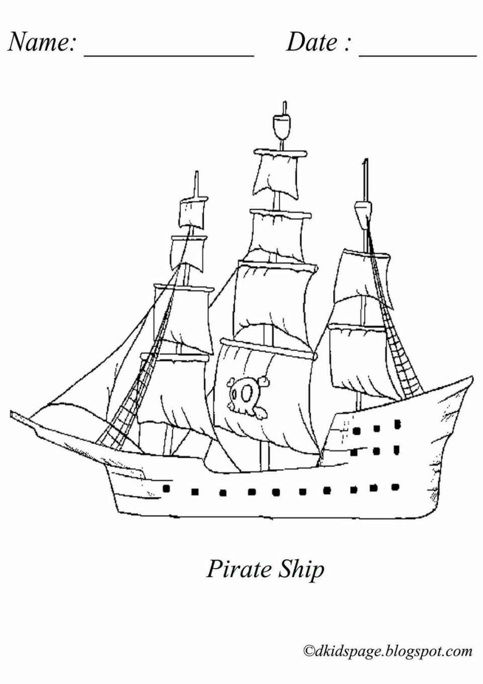 960x1358 Coloringages Simpleirate Shipagerintable Sunken Big Pirate Ship