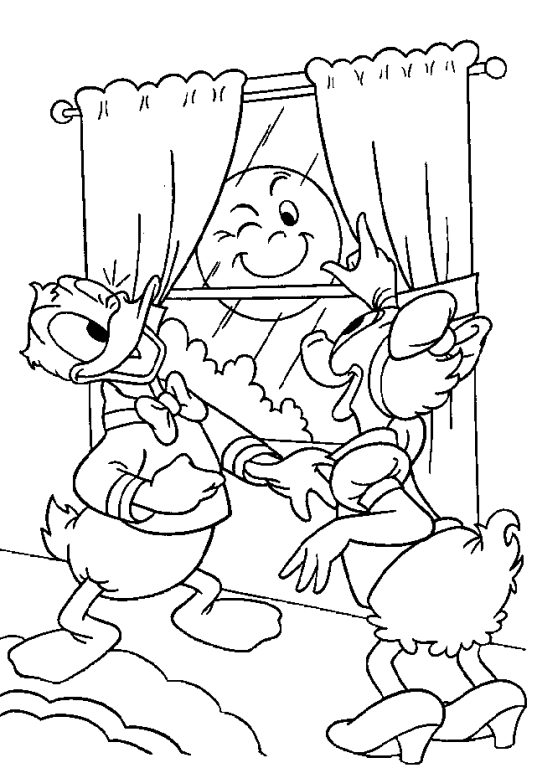 537x768 Donald And Daisy In Sunny Day Coloring Page Boys Pages