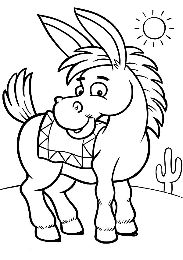 600x854 Mexican Donkey On A Sunny Day Coloring Pages Color Luna