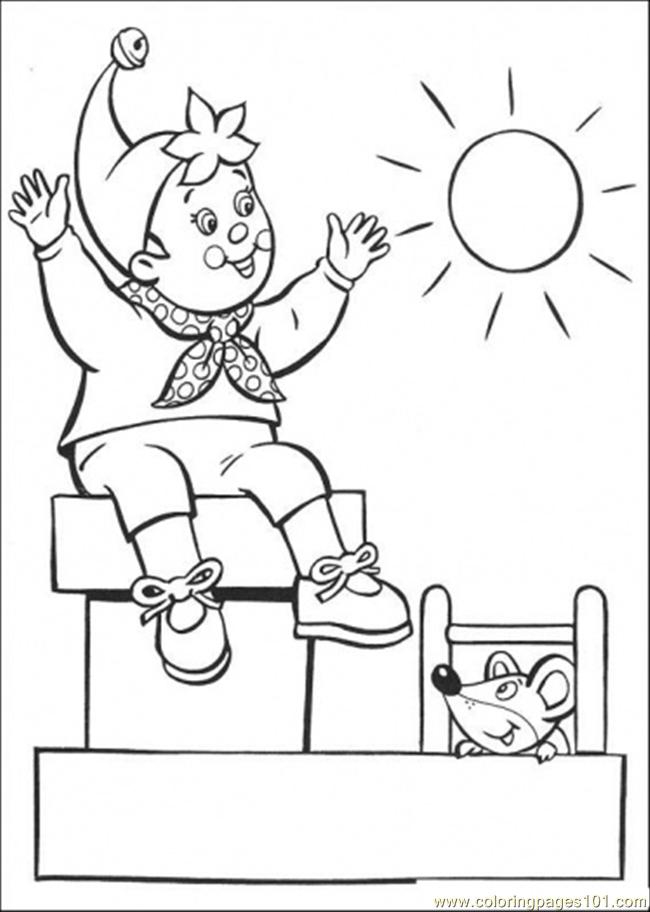 650x912 Noddy Enjoys The Sunny Day Coloring Page