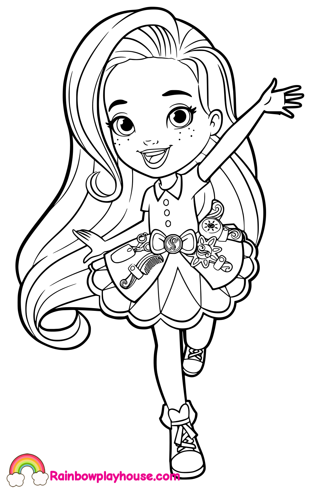 1024x1624 Sunny Day Hairstylist Coloring Page