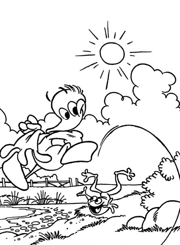 600x816 Alfred Jodocus Kwak Going To The Lake On Sunny Day Coloring Pages