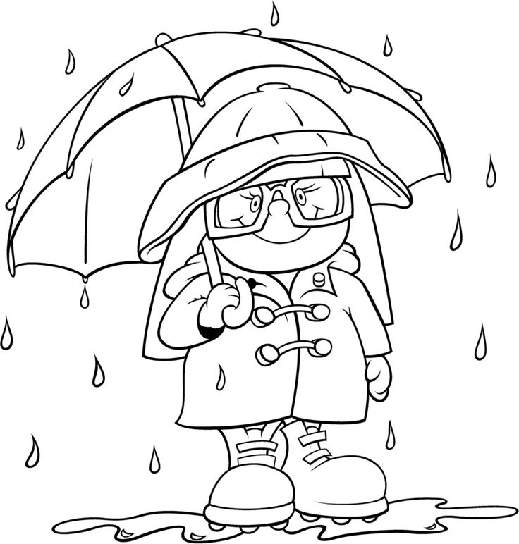 736x772 Weather Coloring Pages Rain