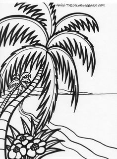 236x319 Beach Sunrise Coloring Page