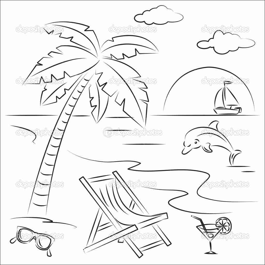 1024x1024 Ocean Sunset Coloring Pages Page Showy Color Olegratiy