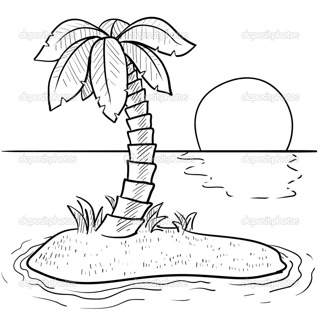 1024x1024 Tropical Sunset Coloring Pages Bourseauxkamas Com