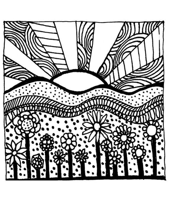 570x713 Download Printable Adult Coloring Page Digital Hand Drawn Papers