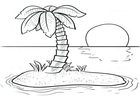 476x333 Island Coloring Page Coloring Page Beach Landscape Coloring Pages