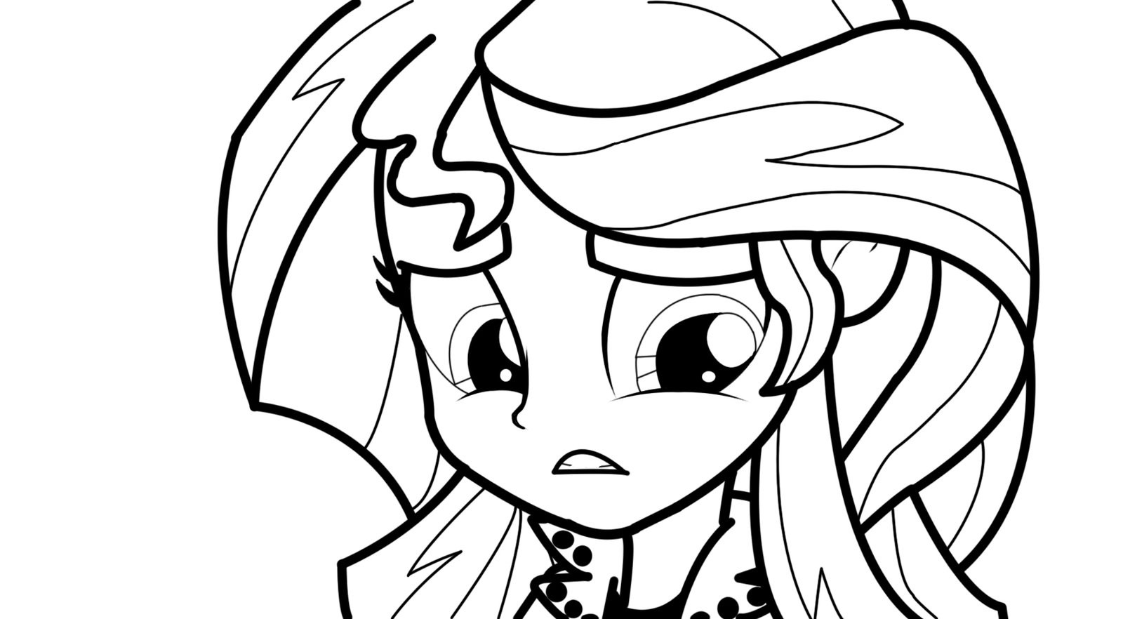 1600x882 Equestria Girls Sunset Shimmer Coloring Pages Expression Test By