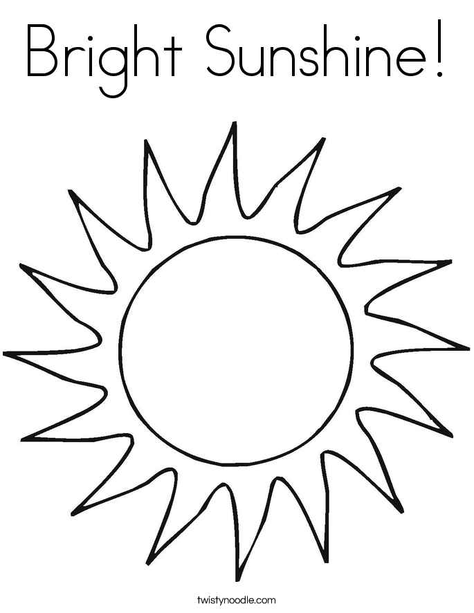 Sunshine Coloring Page