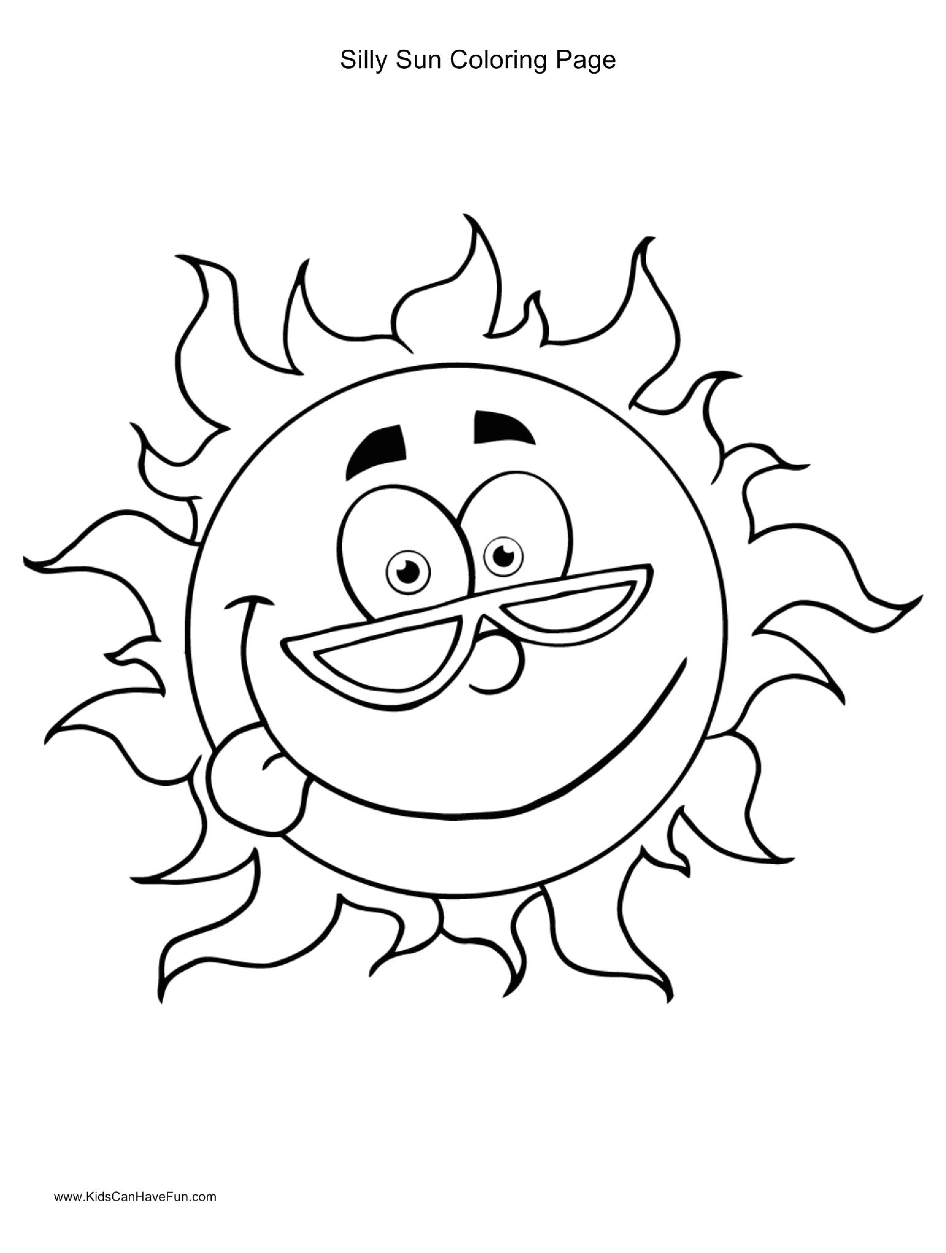 3084x4084 Summer Sun Coloring Page