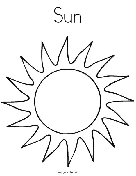 468x605 Sun Coloring Page