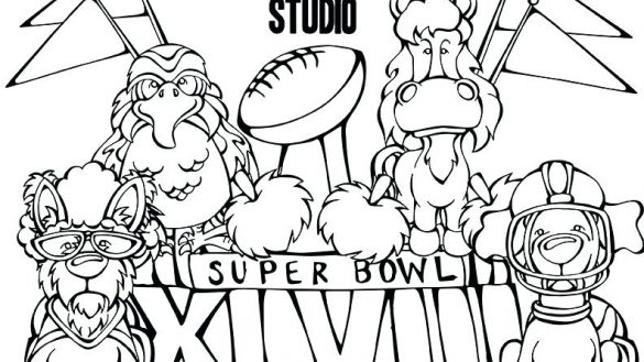 585x329 Download Superbowl Coloring Pages Super Bowl 2018 Page Free