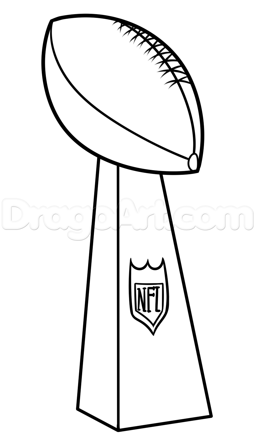 885x1521 Super Bowl Trophy Coloring Pages
