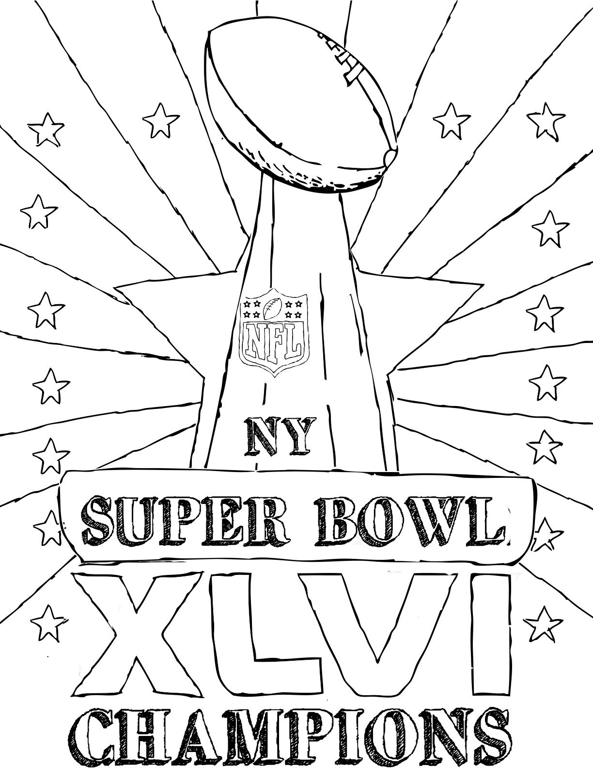 1224x1616 Coloring Pages Super Bowl 4
