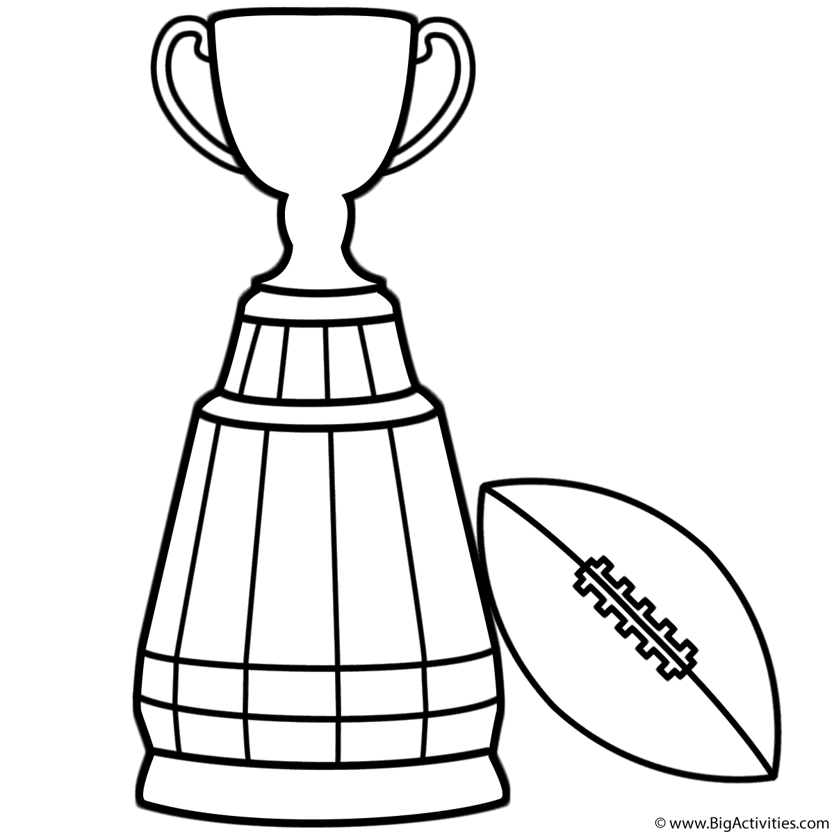 1200x1200 Super Bowl Trophy With Football