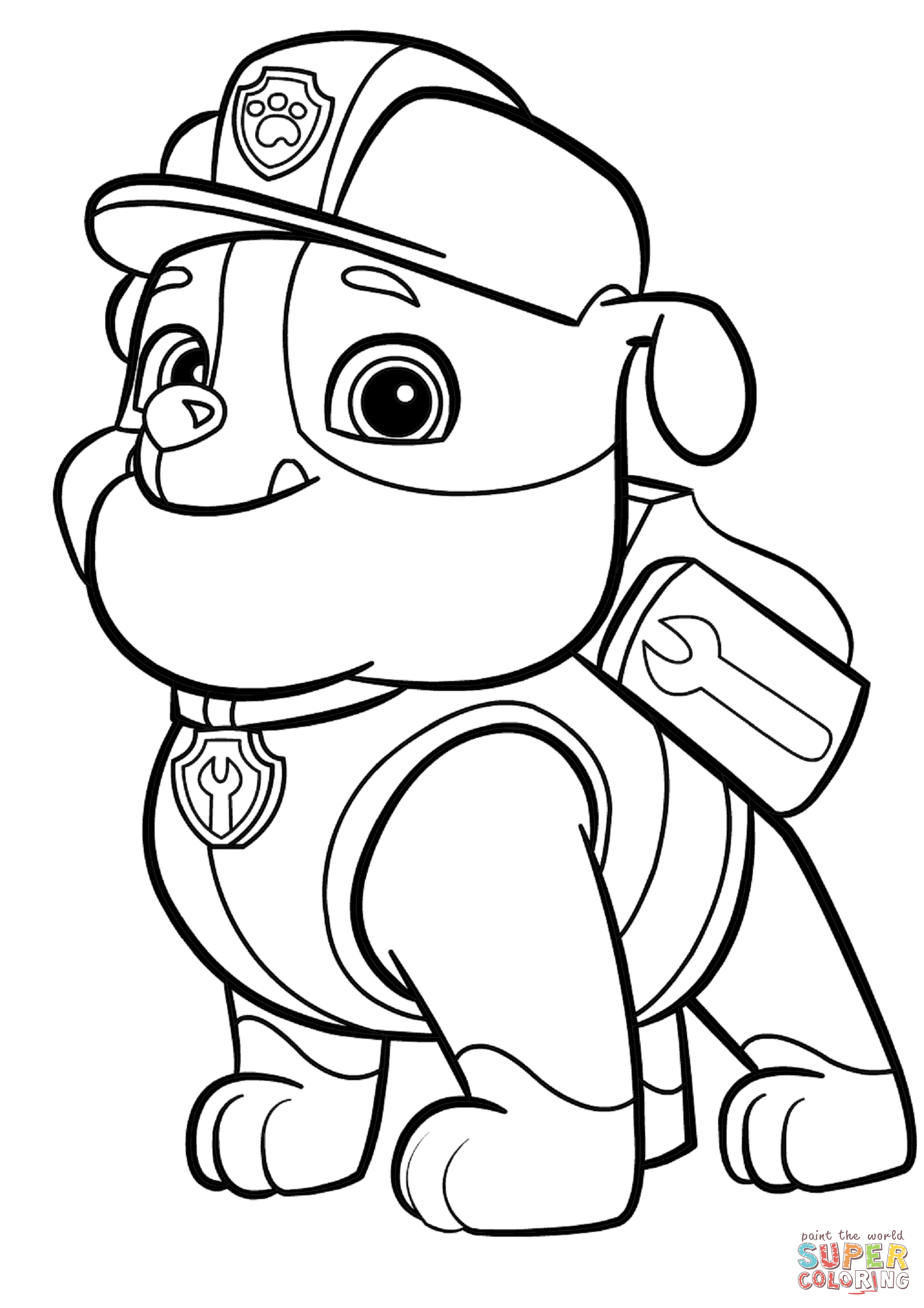1517x2147 Psi Patrol Rubble Super Coloring Kids Paw Patrol Super