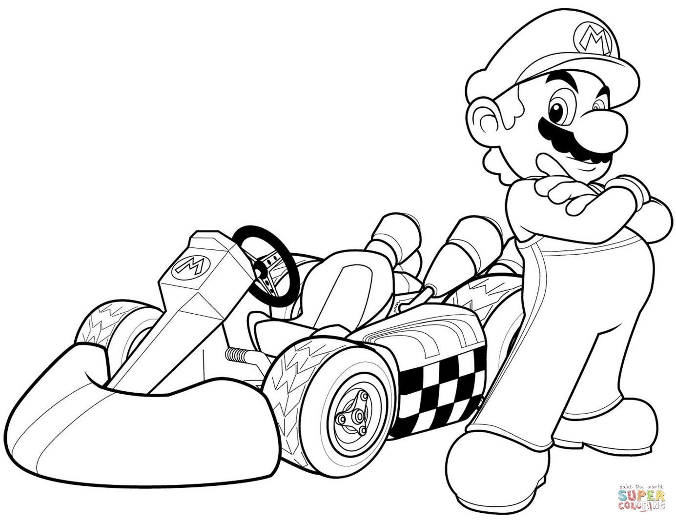 1385x1070 Cool Coloring Pages Mario Kart Characters Super Mario Bros Free