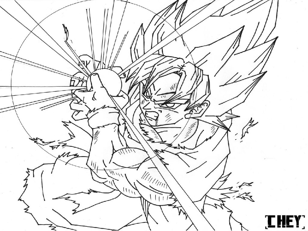 1024x768 Cool Dragon Ball Z Coloring Pages Coloring Page Free Coloring