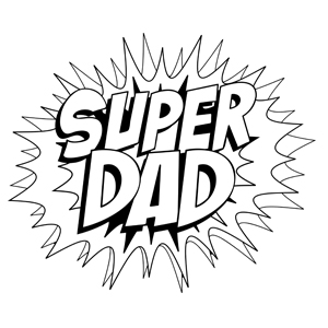 300x300 Super Dad Coloring Page