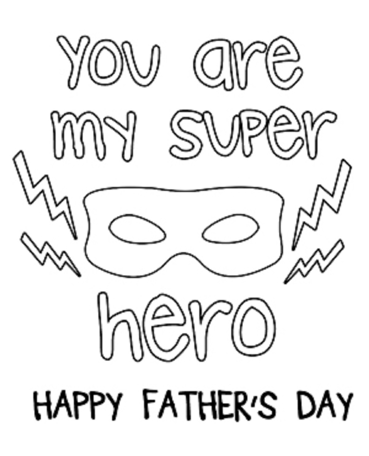750x927 Superhero Dad Coloring Pages