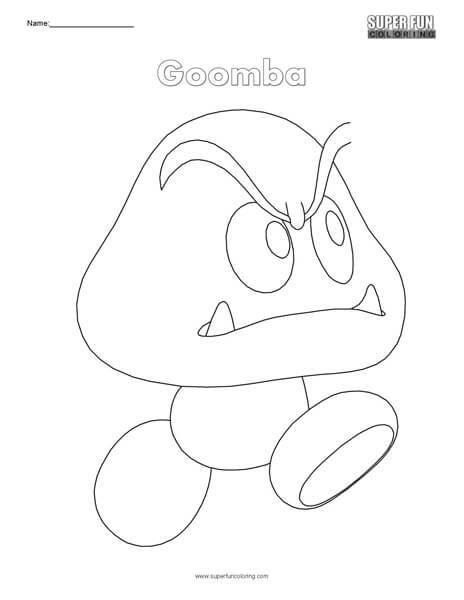 464x600 Goomba Nintendo Coloring Super Fun Coloring Pages