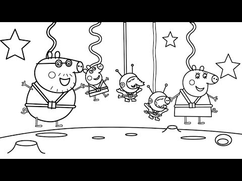 480x360 Peppa Pig Family In Space Coloring Book, Super Fun Coloring Pages