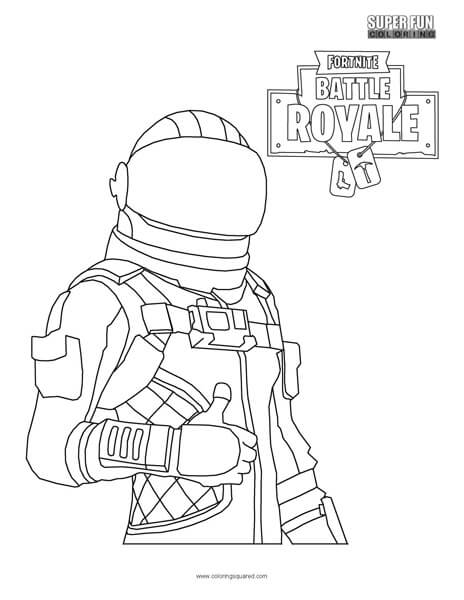464x600 Fortnite Character Coloring Page