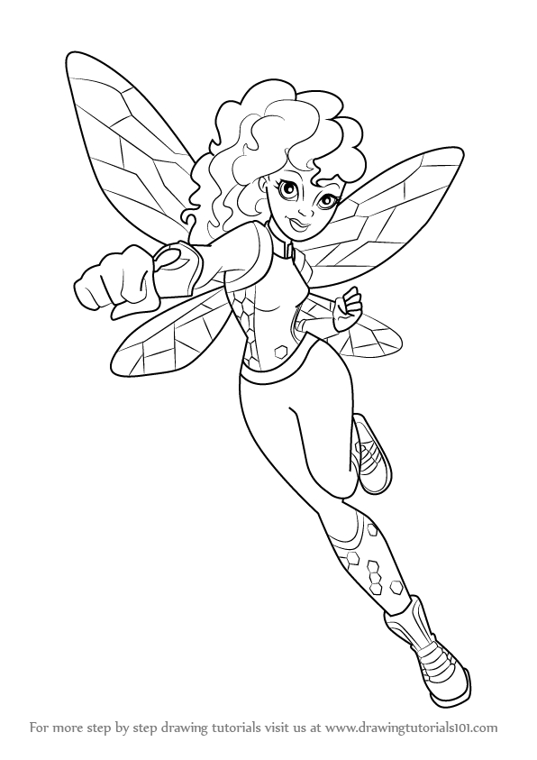 596x843 Dc Superhero Girls Coloring Pages Learn How To Draw Bumblebee