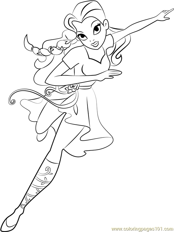 601x800 Poison Ivy Coloring Pages Poison Ivy Coloring Page Free Dc Super
