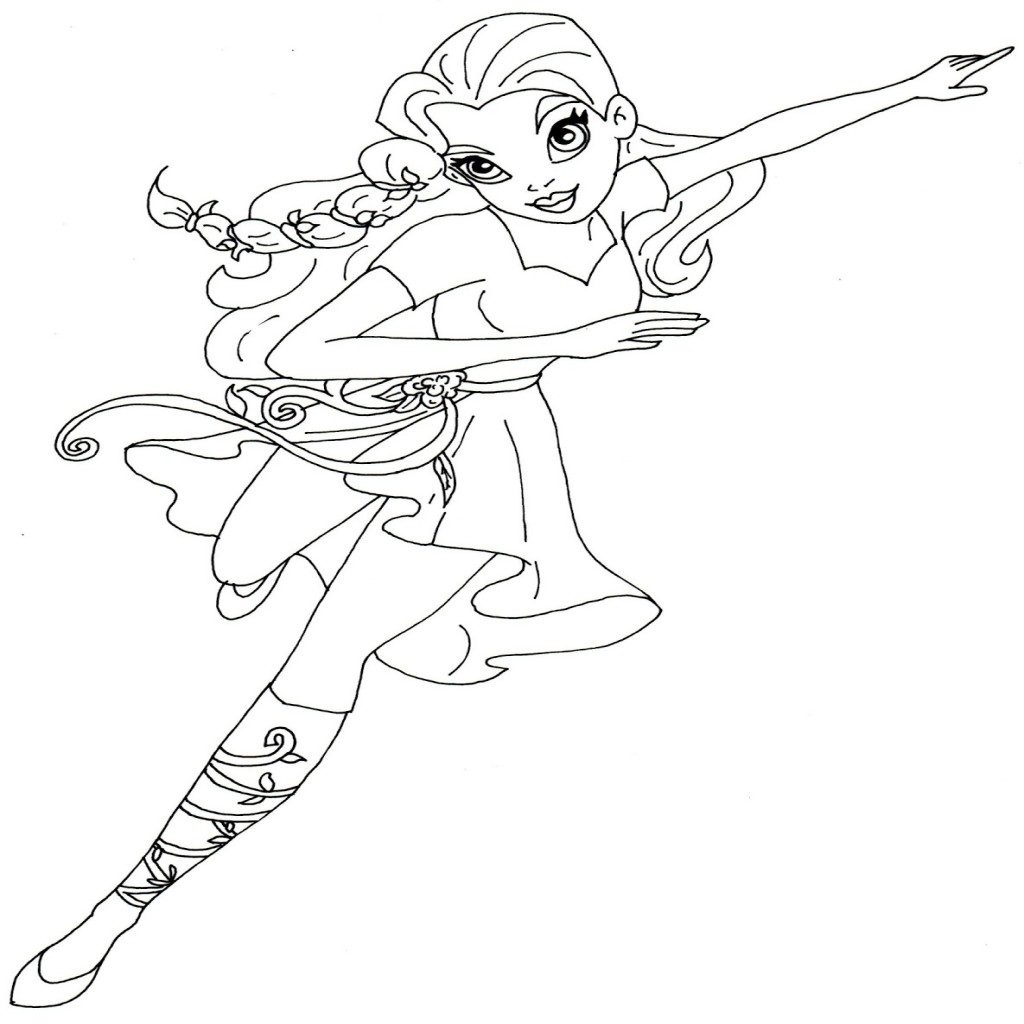1024x1024 Free Printable Super Hero High Coloring Pages Poison Ivy Of Dc
