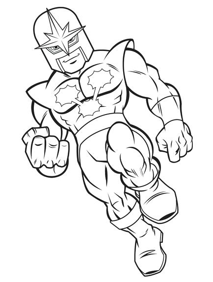 434x576 Plus Draw Super Hero Squad Characters Sketch Coloring Page