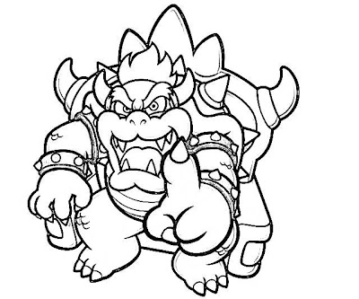 400x333 Printable Super Mario 3d Land Bowser Characters Coloring Pages