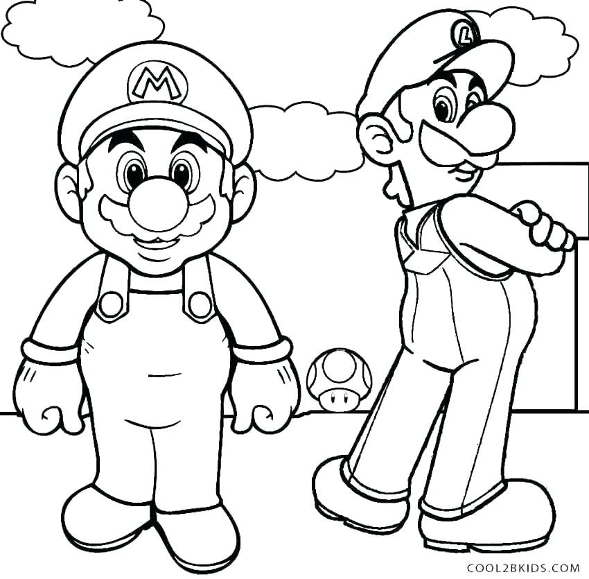 850x835 Mario Kart Coloring Pages Luigi Kids Coloring Kart Coloring Pages