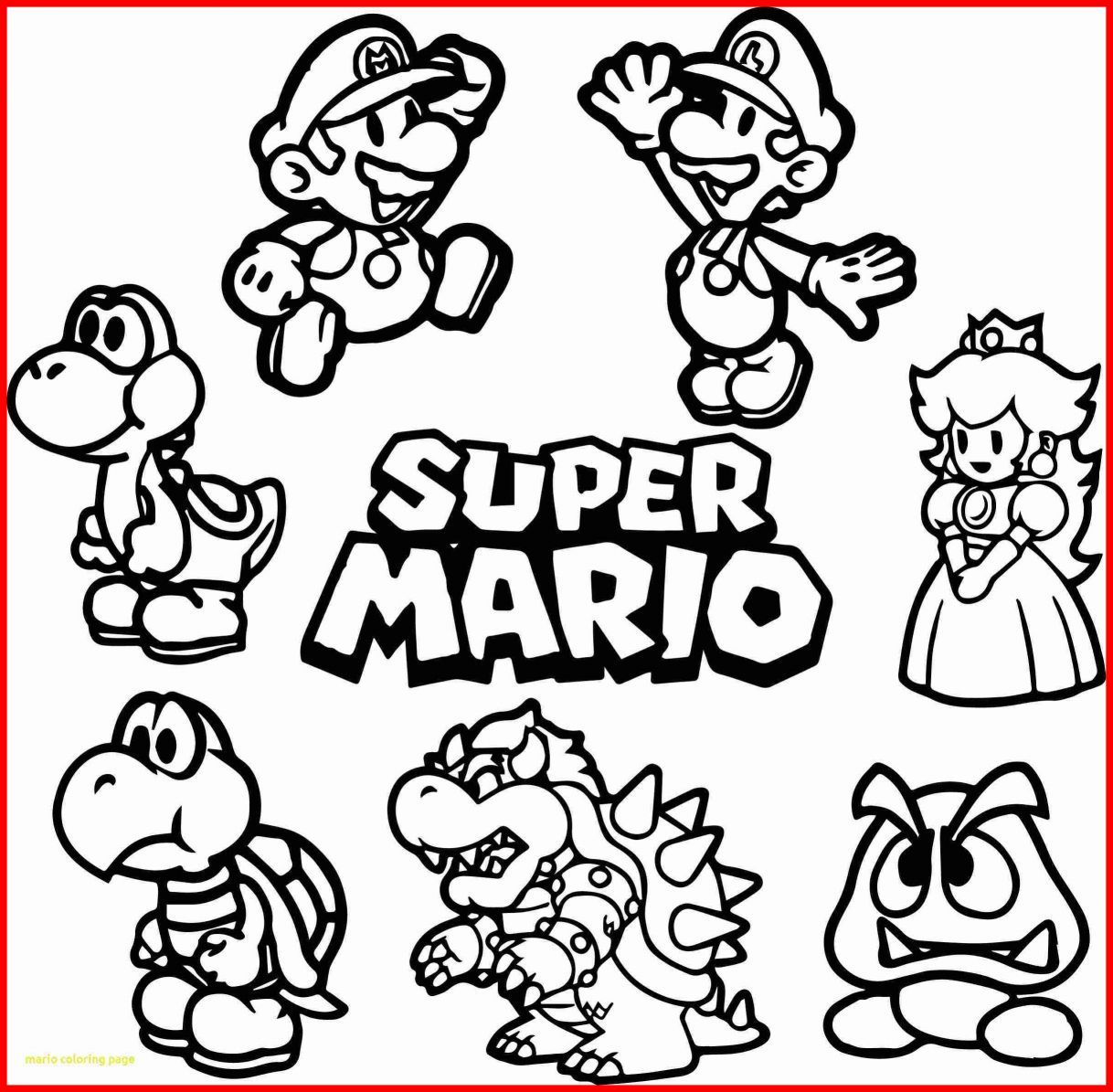 1218x1195 The Best Super Mario Bros Coloring Pages To Print Coloringstar