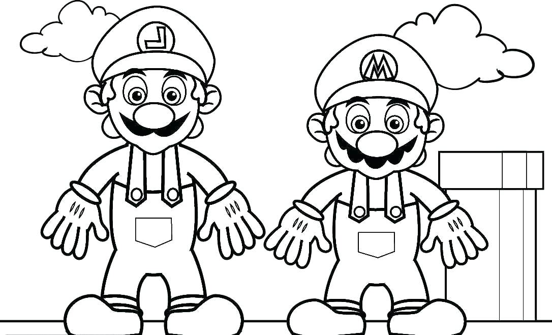 1086x659 Super Mario Bros Printable Coloring Pages Vanda