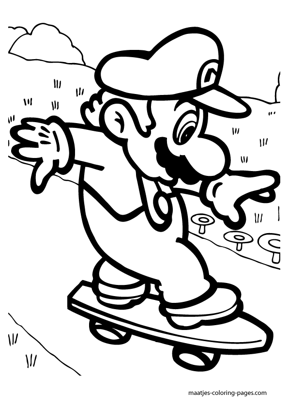 595x842 Super Mario Brothers Coloring Pages