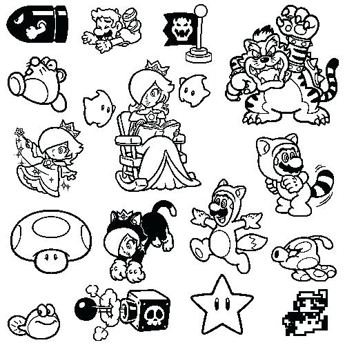 500x500 Mario Characters Coloring Pages Best World Coloring Pages Super