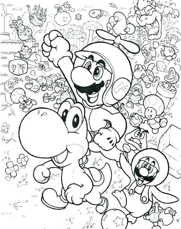 600x760 Super Mario Smash Bros Coloring Pages Super Mario Brothers