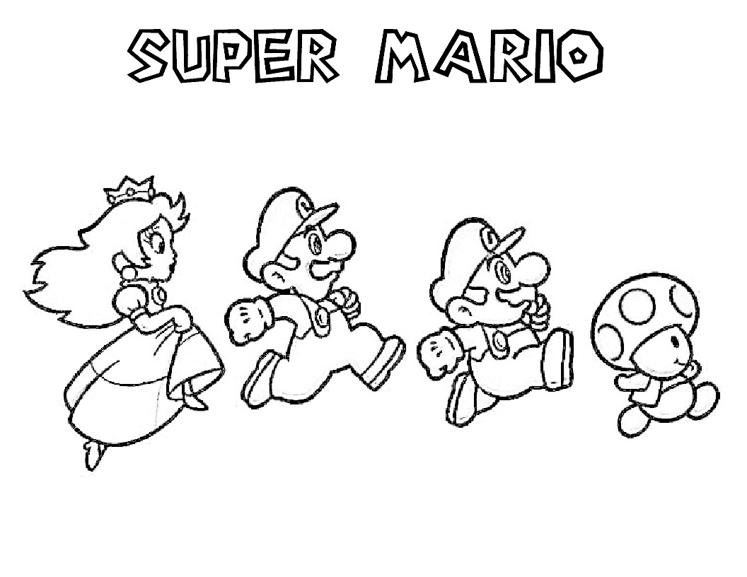 1056x816 Inspiring Mario Characters Coloring Pages Bestappsforkids Pict