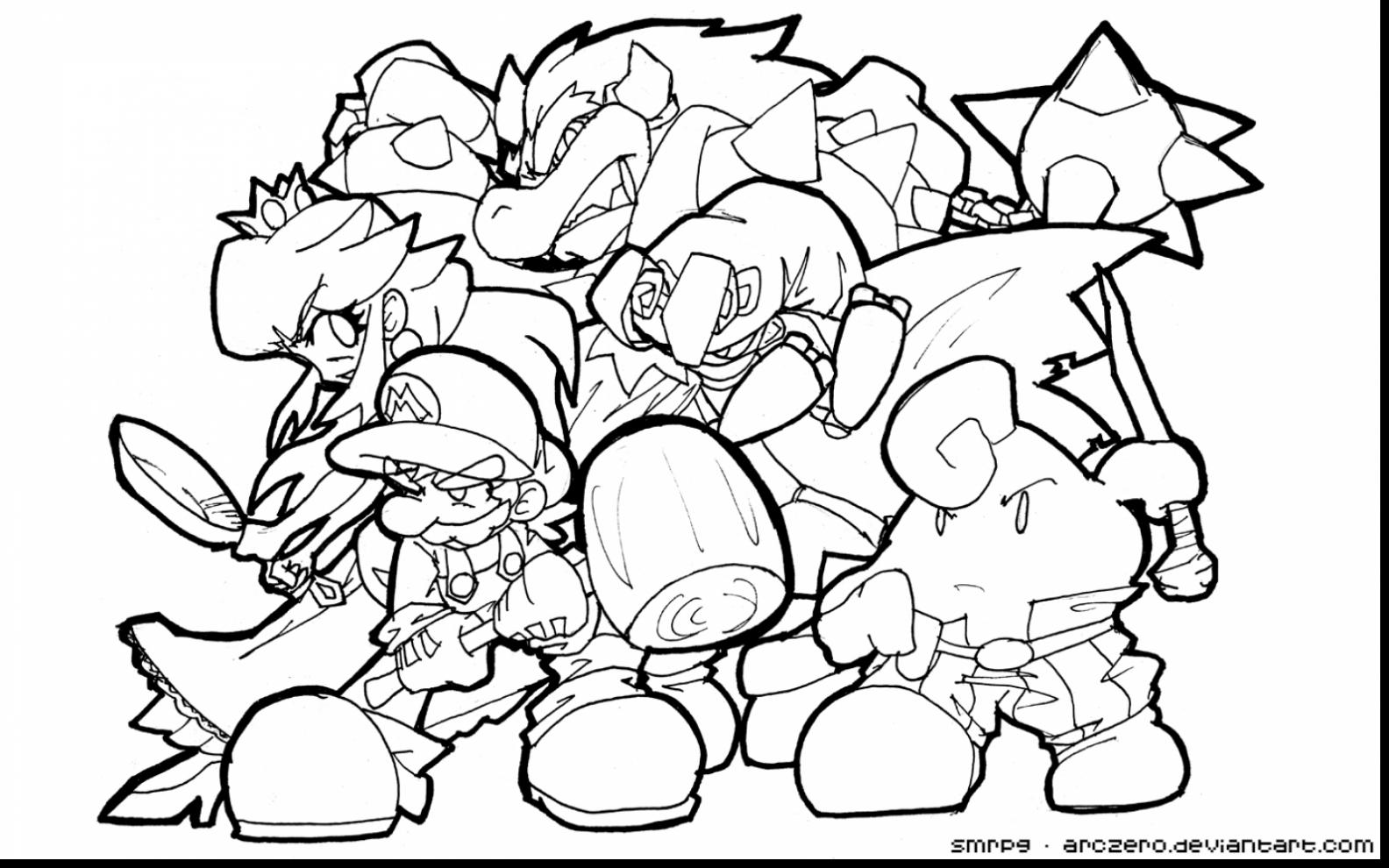 1584x990 Magnificent Bowser Coloring Pages Alphabrainsz Super Mario
