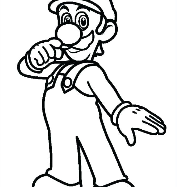 567x600 Mario And Luigi Coloring Page Printable Coloring Pages Bro