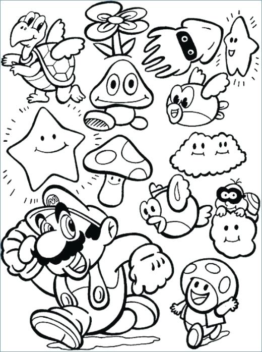 520x698 Super Mario Coloring Pages Super Coloring Books Together