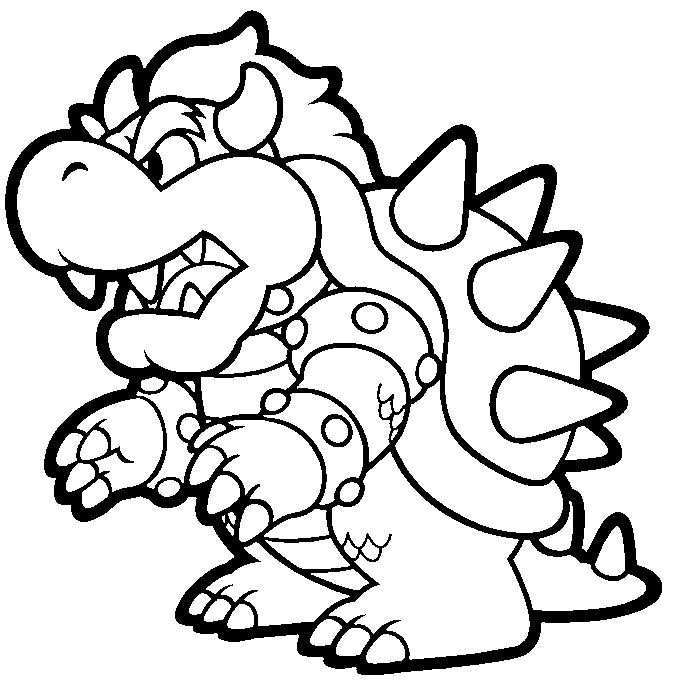 686x680 Printable Super Mario Coloring Pages