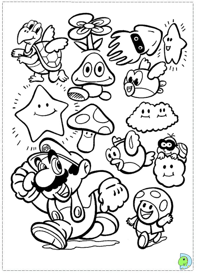 691x960 Games Super Mario Bros Coloring Pages Printable