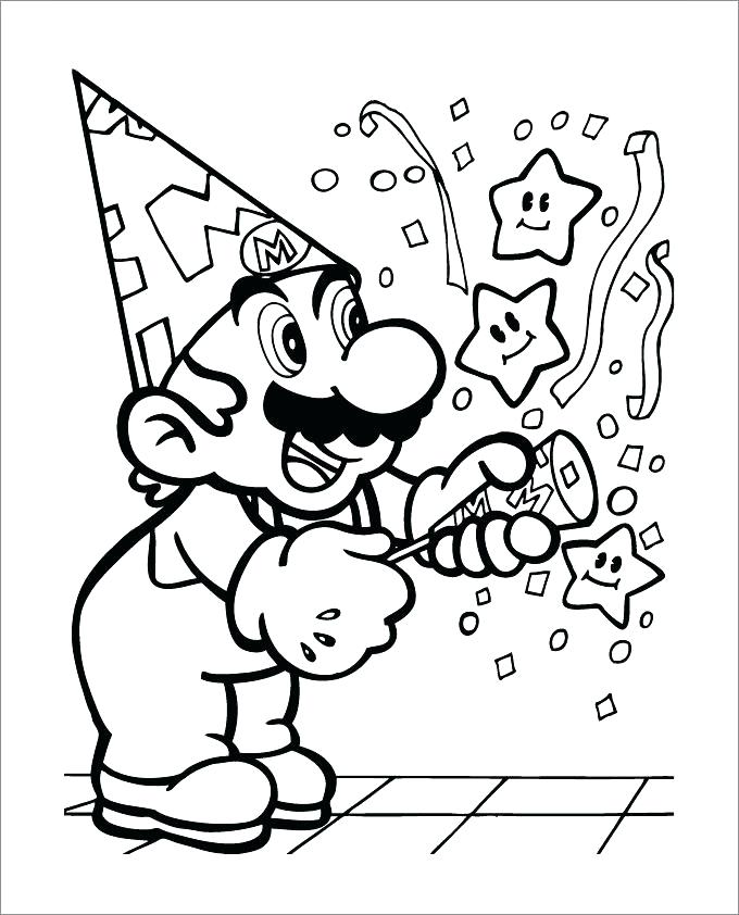680x842 Mario Color Page Printable Coloring Pages Celebrating Super